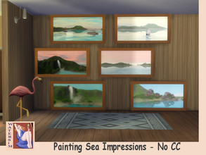 Sims 4 — ws Paintings on the Sea by watersim44 — Selfcreated paintings for your room. Nice motiv with sundown, sea,
