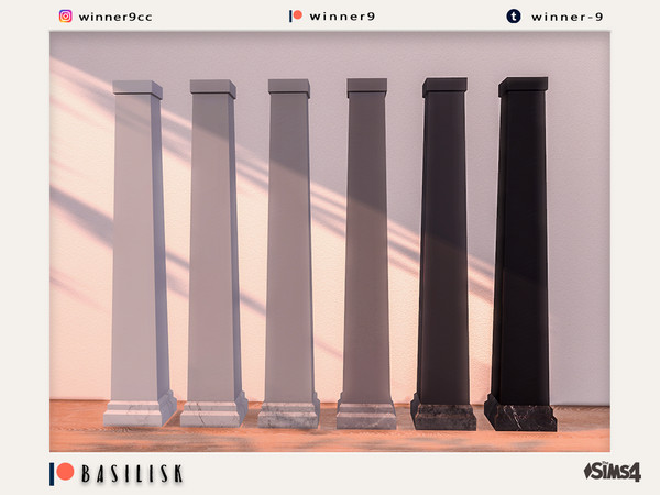 Sims 4 — Basilisk Column small Patreon by Winner9 — Column small from my Basilisk set, you can find it easy in your game