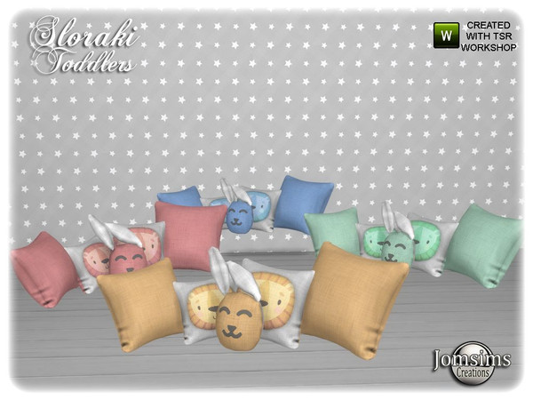 Sims 4 — Sloraki toddlers bedroom cushions for bed by jomsims — Sloraki toddlers bedroom cushions for bed