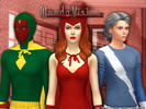 Sims 4 — WandaVision Set by AmiSwift — Marvel Comics costumes based on the superhero television miniseries WandaVision.