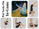 Sims 4 — [DearieSim] PutSocksOn_PosePack by DearieSim — Description: Sims 4 Portrait Pose Pack Five In-Game Poses Teens