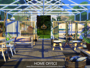 Sims 4 — HOME OFFICE by dasie22 — HOME OFFICE is a studio organized in a transformed greenhouse. You can put the room on