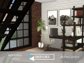 Sims 4 — Industrial Office by SIMSBYLINEA — Peace and quiet or the buzzing center of the house's hallway - a good working
