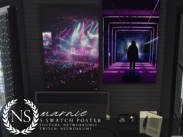 Sims 4 — Marnie Poster - Networksims by networksims — A poster with 5 hot pink designs.