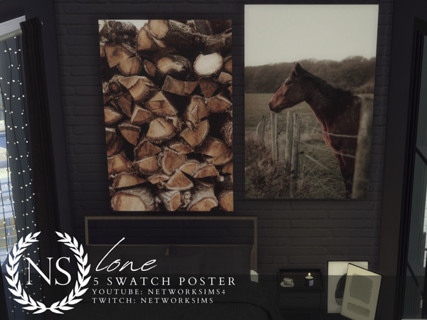 Sims 4 — Lone Poster - Networksims by networksims — A poster with 5 rural photo designs.