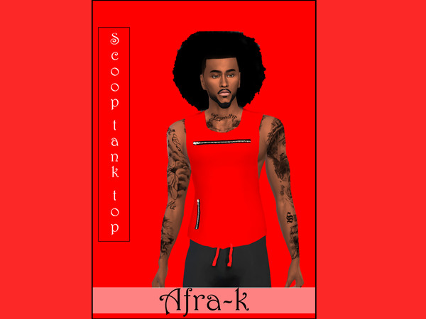 Sims 4 — Scoop tank top by akaysims — - Mesh made by me - 15 swatches (You know I love bright colors) - Custom thumbnail
