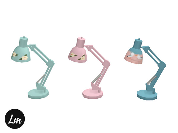 Sims 4 — Muse lamp by Lucy_Muni — Painted desk lamp in 6 swatches Sims 4 base game retexture