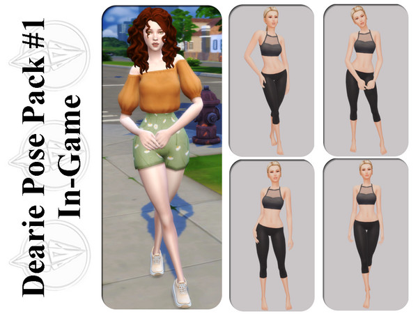 Sims 4 — [DearieSim] Pose Pack #1 by DearieSim — Description: Sims 4 Pose Pack Five In-Game Poses Teens to Elders Custom