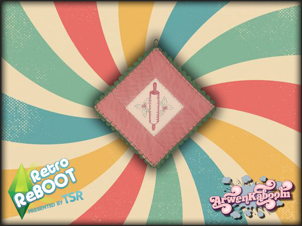 Sims 4 — Retro ReBOOT - Pot Holder by ArwenKaboom — Base game wall pot holder in 5 recolors. You can find all the items