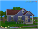 Sims 4 — Tiny Blue Suburban by medusae44 — This is a starter home, for one Sim or a couple. Cozy decoration and plenty of