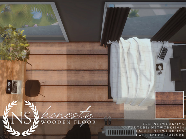 Sims 4 — Honesty Wooden Floor by networksims — An orange wooden floor.