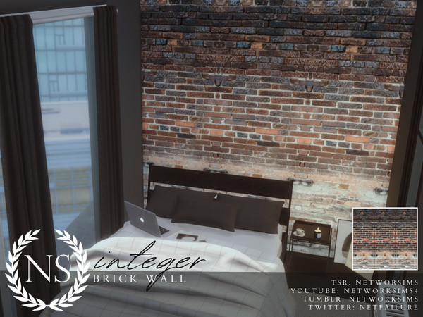 Sims 4 — Integer Brick Walls - Networksims by networksims — Detailed brick walls.