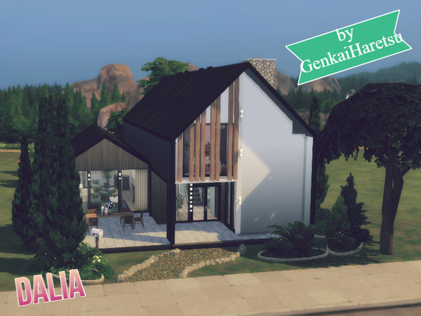 Sims 4 — Dalia by GenkaiHaretsu — Big modern house.