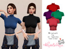 Sims 4 — ALYSS&PRYA-Crop Top 01 by AlyssPrya — New mesh / EA mesh edit Top All LOD's Shadow Map 10 Swatches