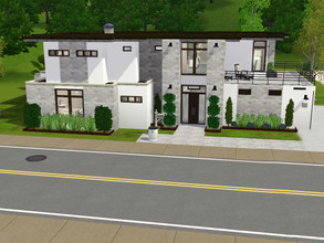 Sims 3 — Modern Neutral Home CC Free by Madams139 — Modern Neutral Home Lot 2 floors 4 bedrooms balconies outdoor kitchen