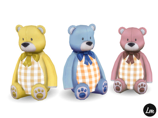 Sims 4 — Blarfy teddy bear by Lucy_Muni — Blarfy teddy bear in 6 swatches Sims 4 base game retexture