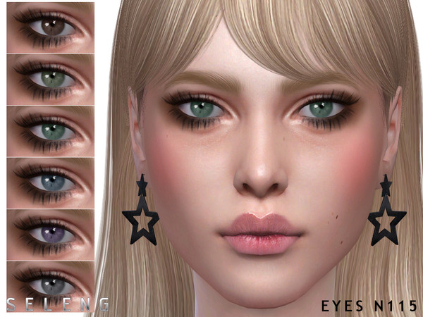 Sims 4 — Eyes N115 by Seleng — 15 colours Custom Thumbnail Face paint section HQ mod compatible The picture was taken