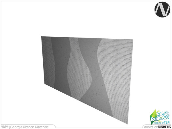 Sims 4 — Retro ReBOOT - Georgia Wall Panel Medium by ArtVitalex — Kitchen Collection | All rights reserved | Belong to