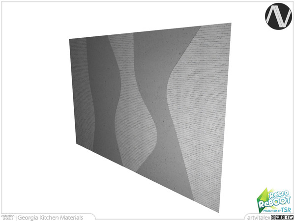 Sims 4 — Retro ReBOOT - Georgia Wall Panel Tall by ArtVitalex — Kitchen Collection | All rights reserved | Belong to 2021