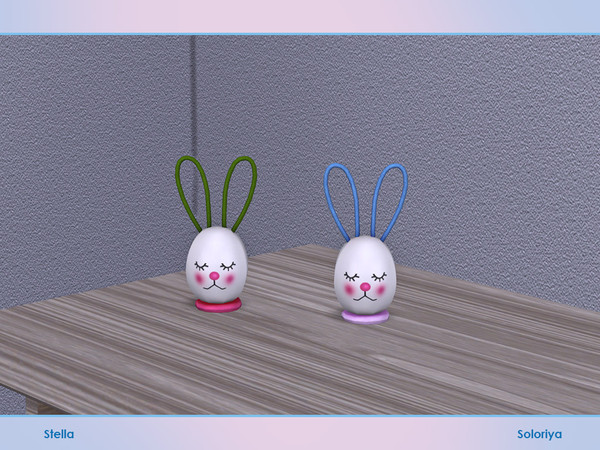 Sims 4 — Stella. Egg Bunny by soloriya — Decorative egg bunny. Part of Stella set. 2 color variations. Category: