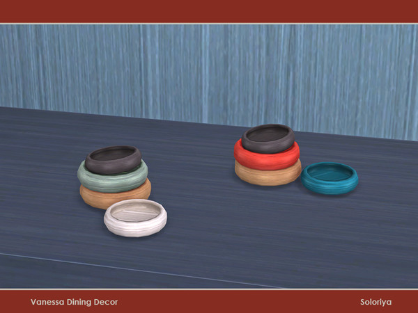 Sims 4 — Vanessa Dining Decor. Plates by soloriya — Small plates. Part of Vanessa Dining set. 2 color variations.