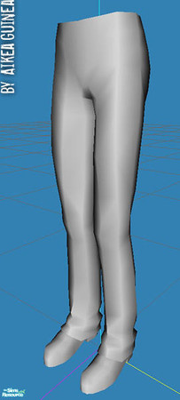 Sims 2 — Boot Cut Pants Mesh for Females - AG06 by aikea_guinea — Mesh for female boot cut pants with boots (AG06). Base