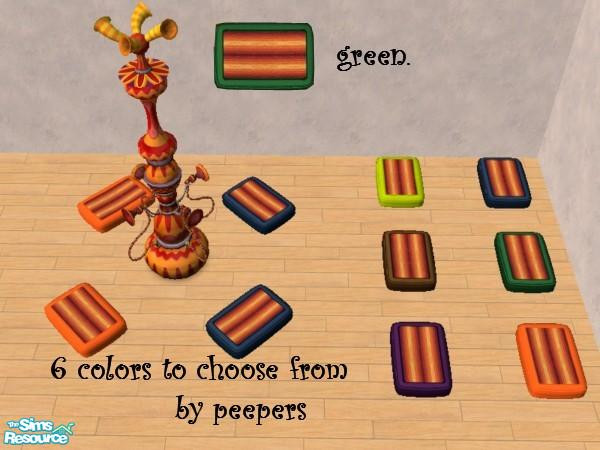Sims 2 — leslie_adobe stripes pad dk green11226  by peepers42 — different colors with stripes on pads that go with the
