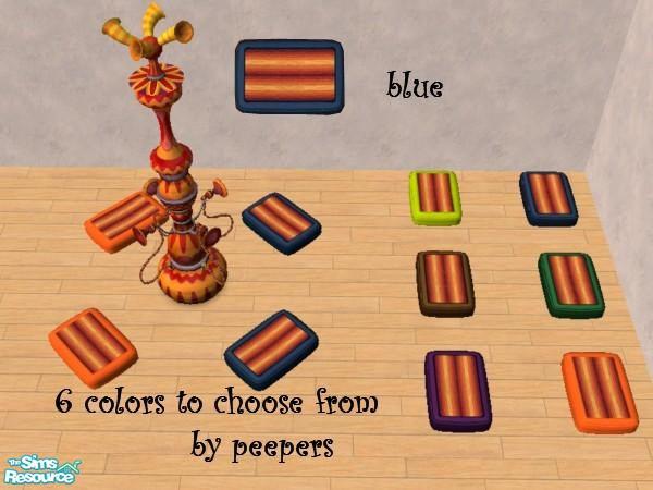 Sims 2 — leslie_adobe stripes blue11226- Individ by peepers42 — different colors with stripes on pads that go with the