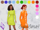 Sims 4 — Short Dress very beautiful for your female sims by SupriSims4 — 14 solid colors Teen to elder
