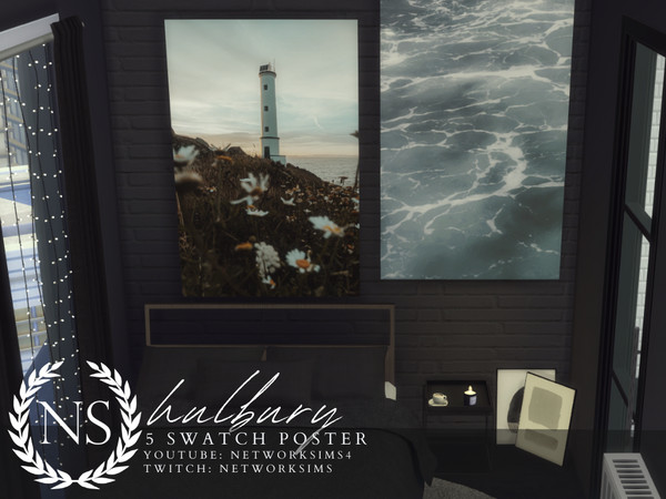 Sims 4 — Hulbury Poster - Networksims by networksims — A poster with 5 seaside designs.