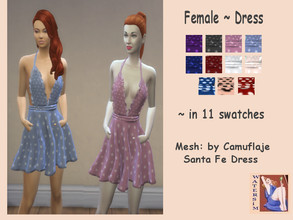 Sims 4 — ws Babydoll Dress RC by watersim44 — Recolor this Babydoll Dress with dots. Its a standalone recolor of