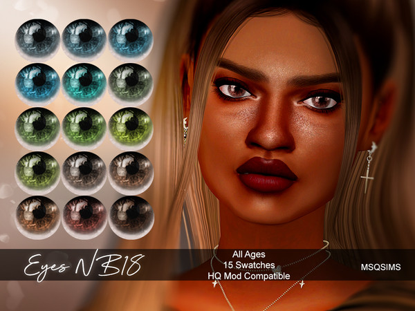 Sims 4 — Eyes NB18 by MSQSIMS — - All Genders - All Ages - 15 Colors - Facepaint Category - Custom Thumbnail - HQ Mod