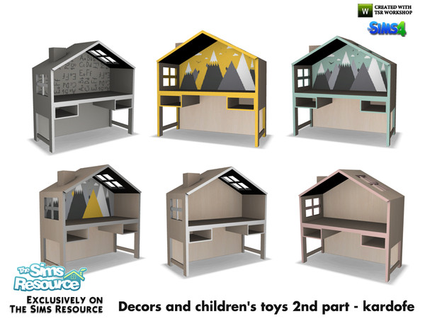 Sims 4 — kardofe_Decors and children's toys_ Desk by kardofe — Children's desk table, shaped like an adorable little