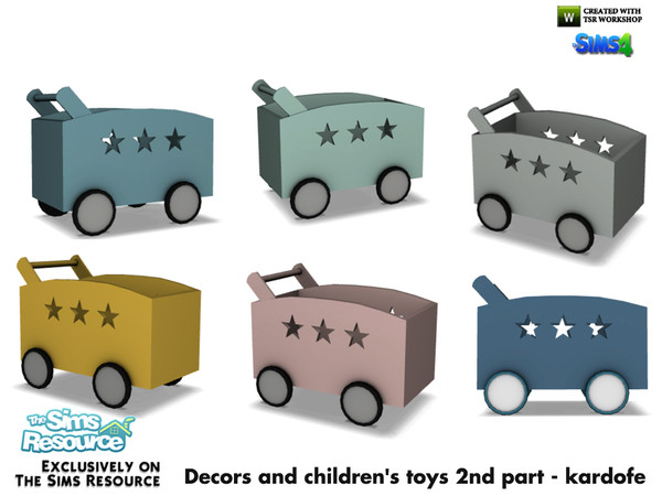 Sims 4 — kardofe_Decors and children's toys_cart by kardofe — Children's trolley with points of support to put toys