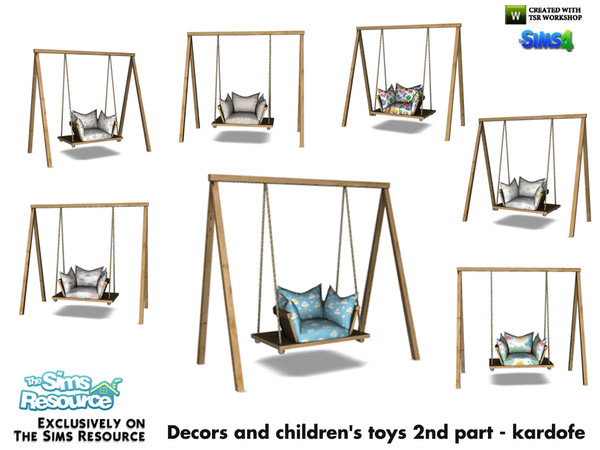 Sims 4 — kardofe_Decors and children's toys_Hanging chair by kardofe — Children's armchair, suspended in the air, in