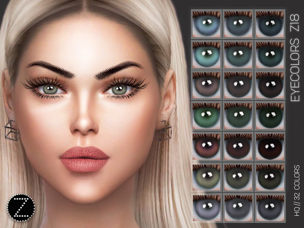 Sims 4 — EYECOLORS Z18 by ZENX — -Base Game -All Age -For Female -32 colors -Works with all of skins -Compatible with HQ