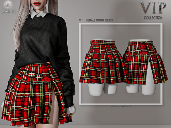 Sims 4 — [PATREON]  (Early Access) Female Outfit (SKIRT) P31 by busra-tr — 10 colors Adult-Elder-Teen-Young Adult For