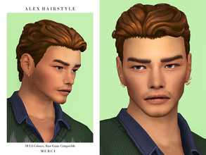 Sims 4 — Alex Hairstyle by -Merci- — New Maxis Match Hairstyle for Sims4. -For male, teen-elder. -Base Game compatible.