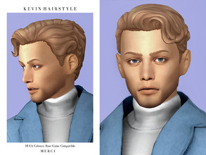 Sims 4 — Kevin Hairstyle by -Merci- — New Maxis Match Hairstyle for Sims4. -For male, teen-elder. -Base Game compatible.