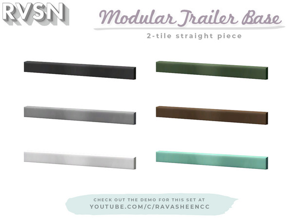 Sims 4 — Retro Modular Trailer Foundation - Straight 2 Tile by RAVASHEEN — Every good camper trailer needs a quality