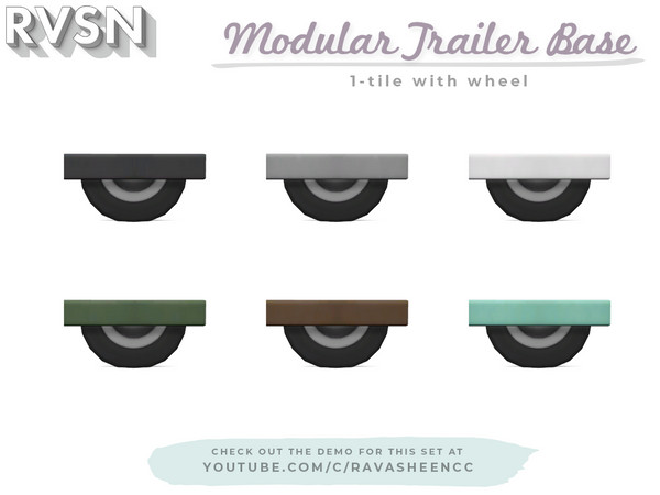 Sims 4 — Retro Modular Trailer Foundation - Tire 1 Tile by RAVASHEEN — Every good camper trailer needs a quality base.