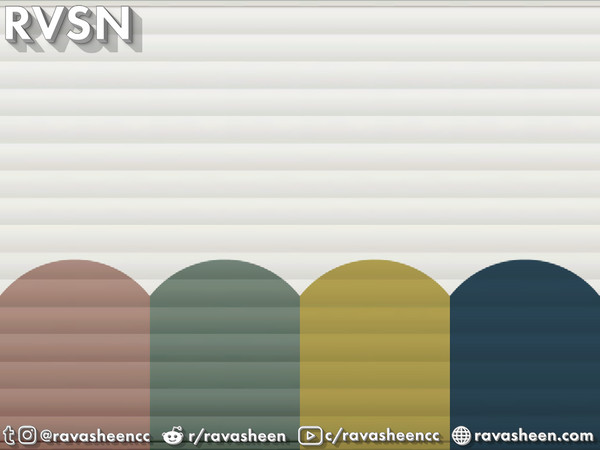 Sims 4 — Vintage Camper Siding - Scallops by RAVASHEEN — Classic, vintage trailer siding in a scalloped pattern. Colors