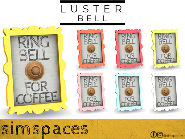 Sims 4 — Luster Mini-Office Bell by simspaces — Part of the Luster Mini-Office set. A magic button for those times when