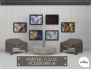 Sims 4 — Painting Classic Modern Mix #1 by AparishaSims — Modern painting in six color variants Basic Game