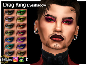 Sims 4 — Drag King Eyeshadow by EvilQuinzel — - Eyeshadow category; - Female and male; - Teen + ; - All species; - 14