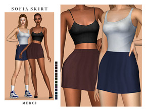 Sims 4 — -Patreon- Sofia Skirt by -Merci- — HQ Mod compatible. 14 Colours. For female, teen-elder. No allow for random!