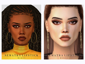 Sims 4 — -Patreon- Sematra Lipstick by -Merci- — Lipstick has 15 Colours. HQ mod compatible. Unisex, teen-elder.