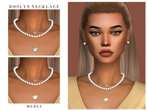 Sims 4 — -Patreon- Roslyn Necklace by -Merci- — HQ Mod compatible. 12 Colours. For female, teen-elder. No allow for