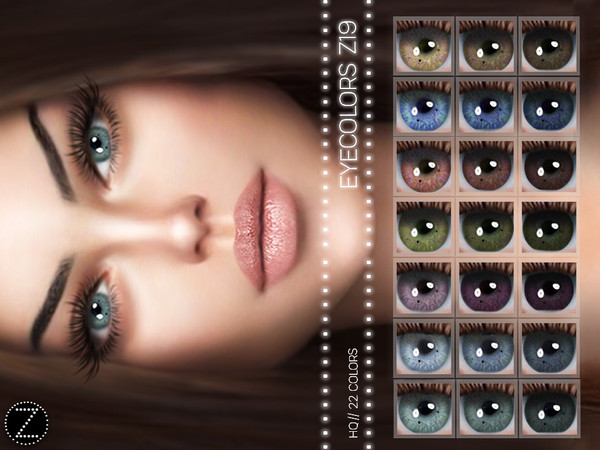 Sims 4 — EYECOLORS Z19 by ZENX — -Base Game -All Age -For Female -22 colors -Works with all of skins -Compatible with HQ