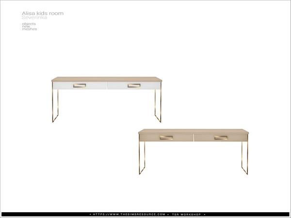 Sims 4 — [Alisa kidsroom] - desk by Severinka_ — Desk From the set Alisa kidsroom furniture' Build / Buy category: Kids /